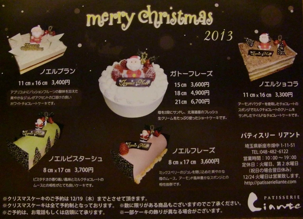 クリスマスパンフレット2013写メ